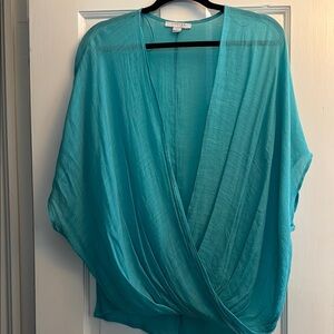 Sheer Turquoise Kimono Cardigan